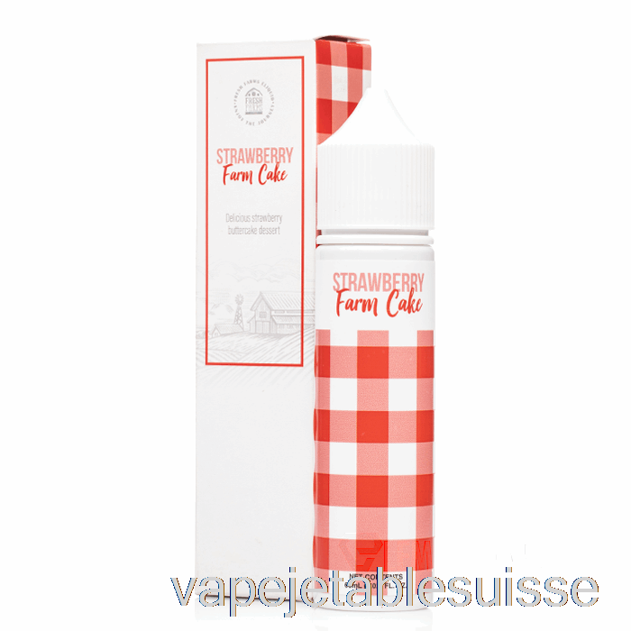 Vape Suisse Gâteau De Ferme Aux Fraises - Fermes Fraîches - 60ml 3mg